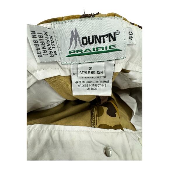 Vtg Mount'N Prairie Duck Camo Brush Pants Mens Sz 46x30 Brushbuster II Hunting - Picture 6 of 8